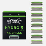 Hydro 3 Men’s Razor Blade Refills 4 pack