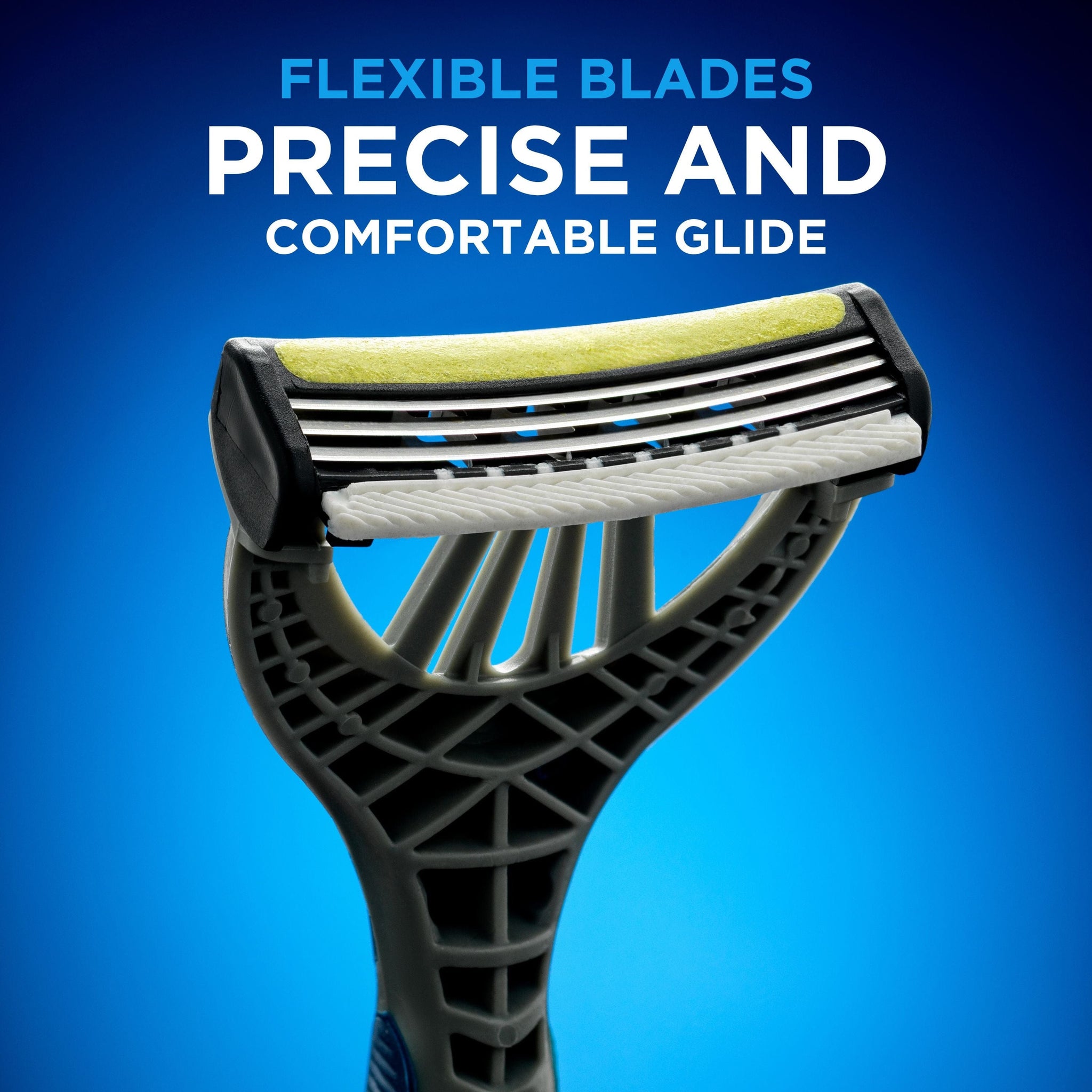 Flexible blades of the Xtreme 3 Ultimate Men's Disposable Razor