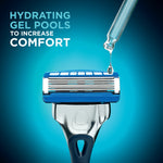 Hydro 5 Razor with hydrating gel pools