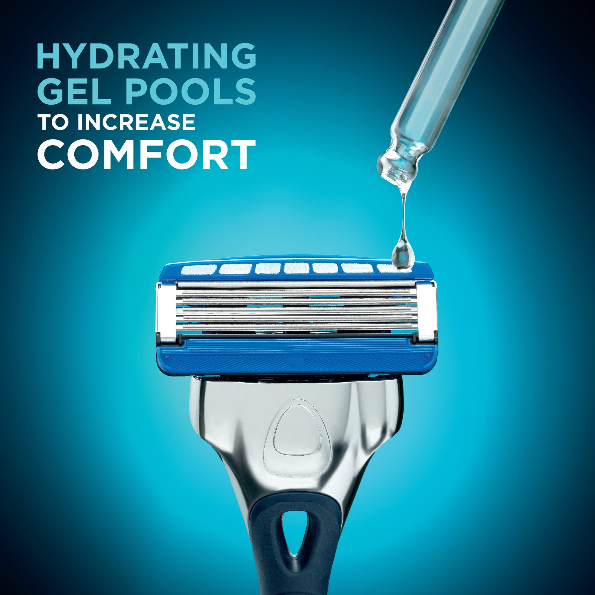 Hydro 5 Razor with hydrating gel pools
