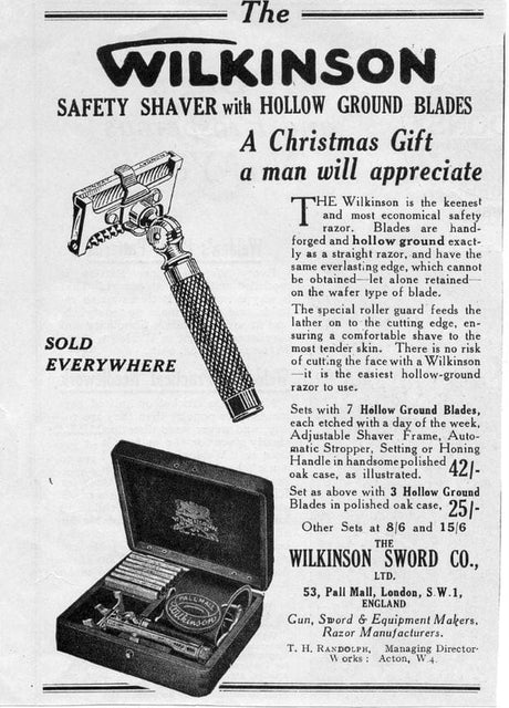 Wilkinson Sword old newspaper article