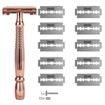 Intuition Double Edge Rose Gold Razor with blades