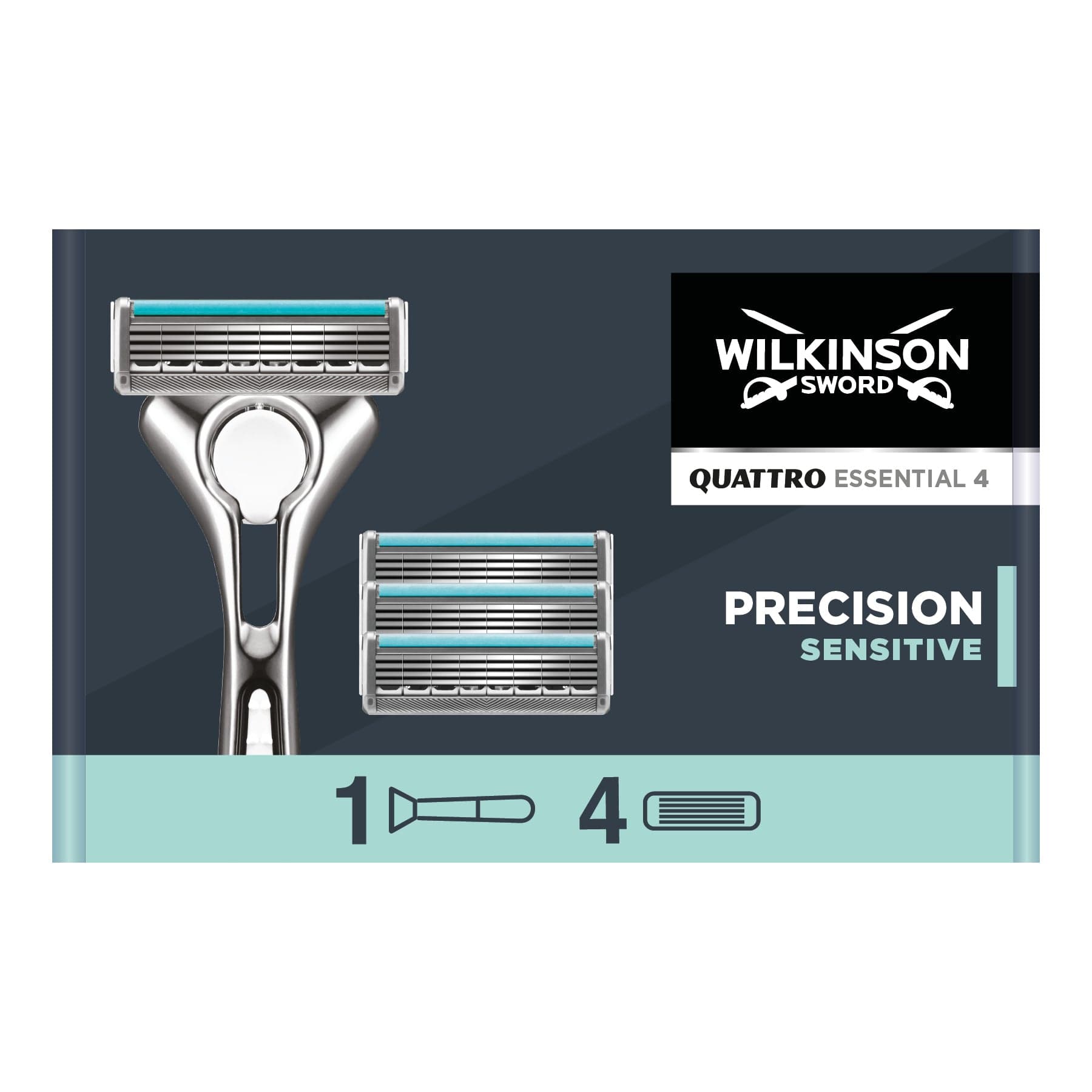Wilkinson Sword Quattro Essential 4 Razor and Blades