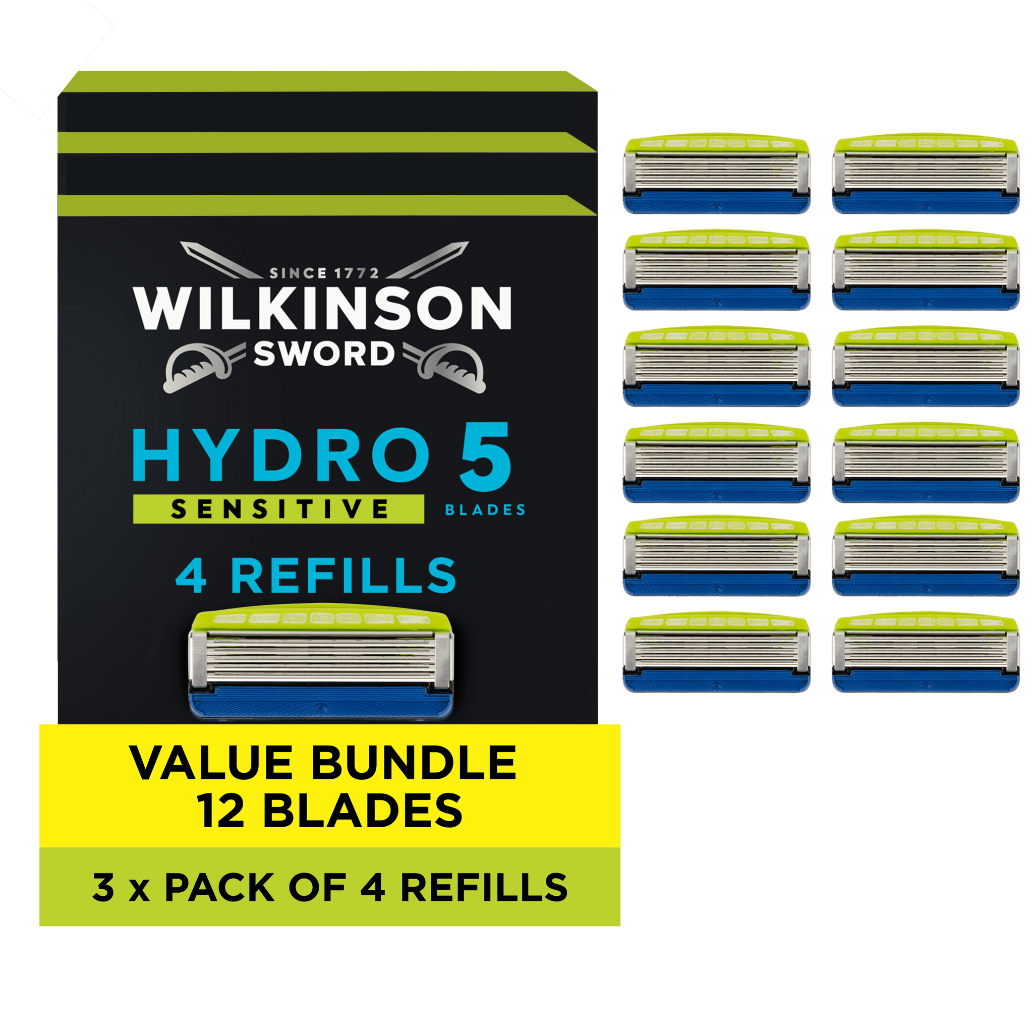 Hydro 5 Sensitive Men’s Razor Blade Refills 4 pack
