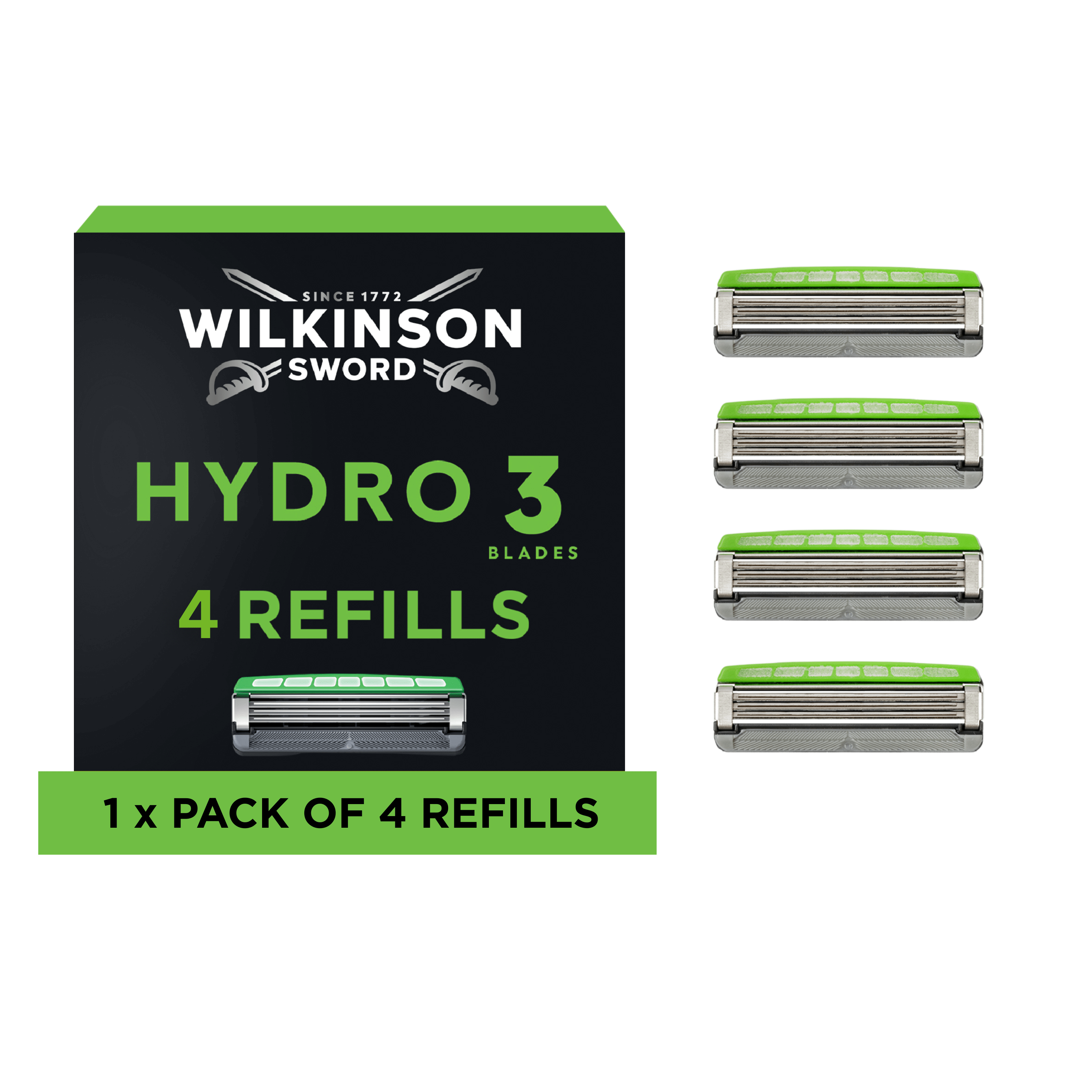 Hydro 3 Men’s Razor Blade Refills 4 pack