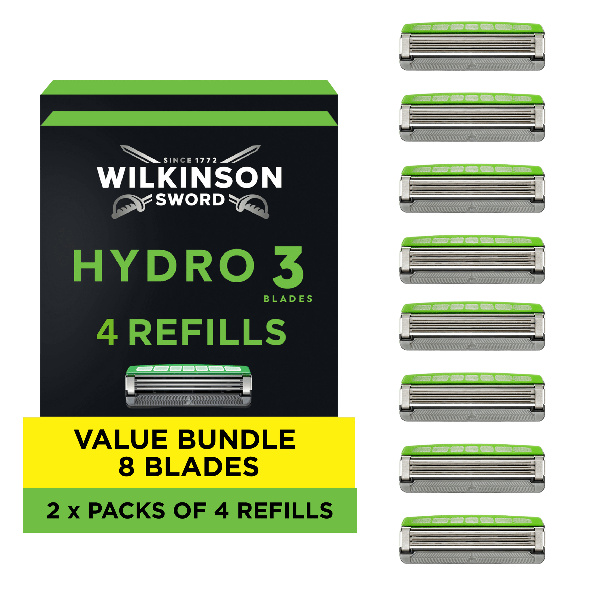 Hydro 3 Men’s Razor Blade Refills 4 pack