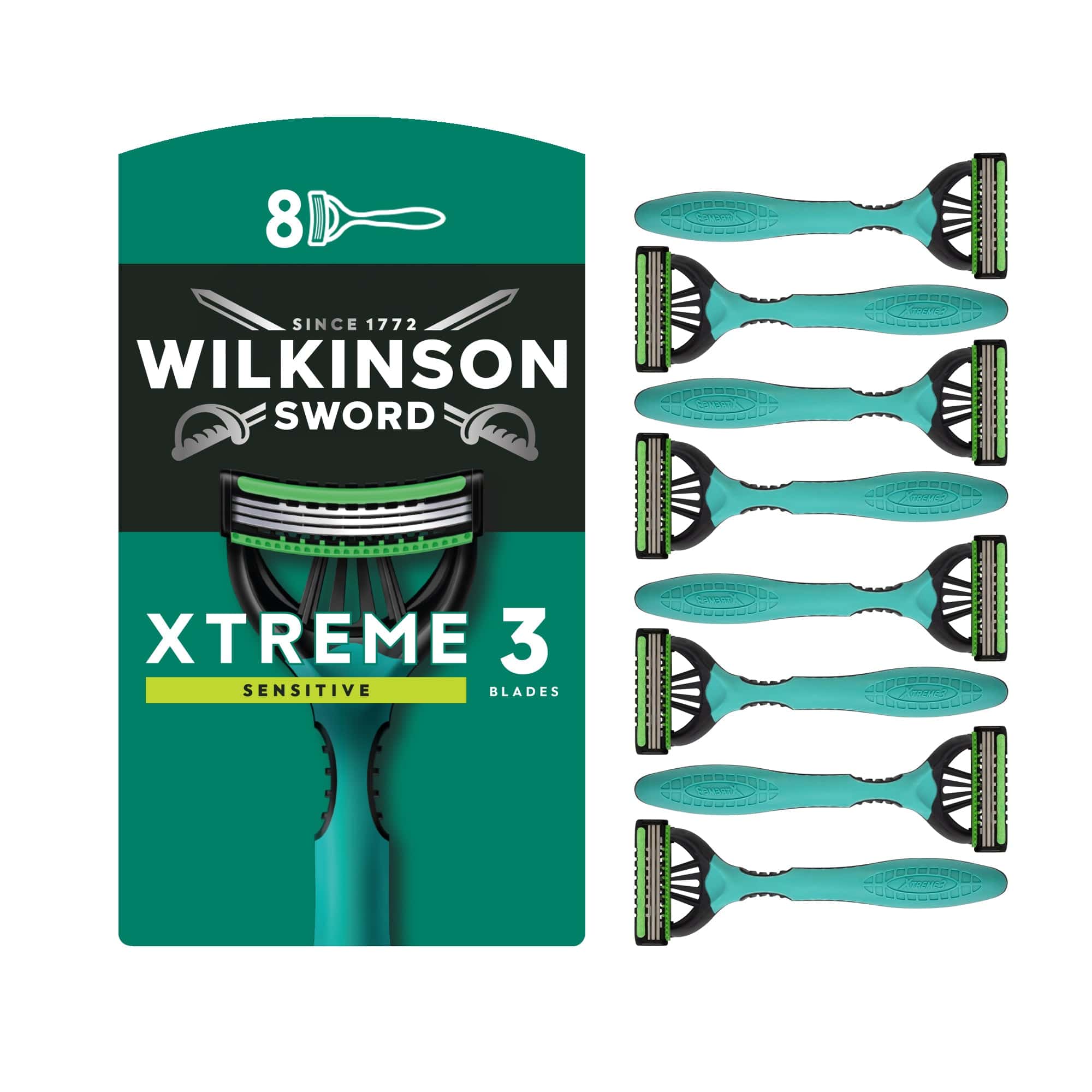 Xtreme 3 Sensitive Men's Disposable Razor 8 pack