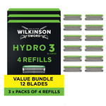 Hydro 3 Men’s Razor Blade Refills 4 pack