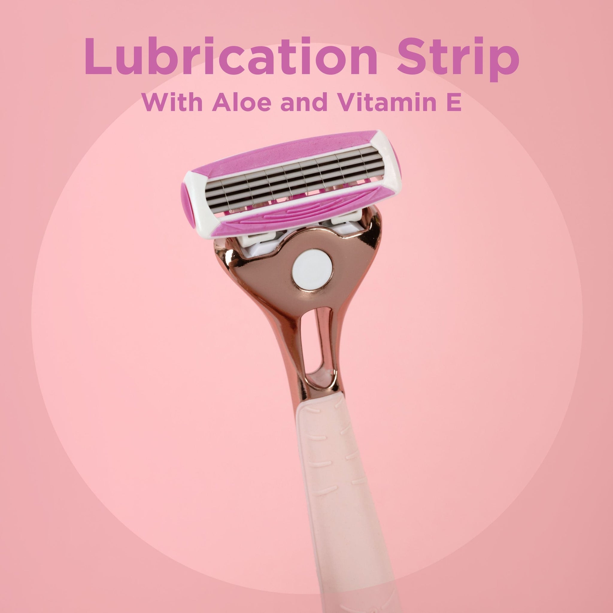Quattro For Women Rose Gold Razor + 5 Blades Refills