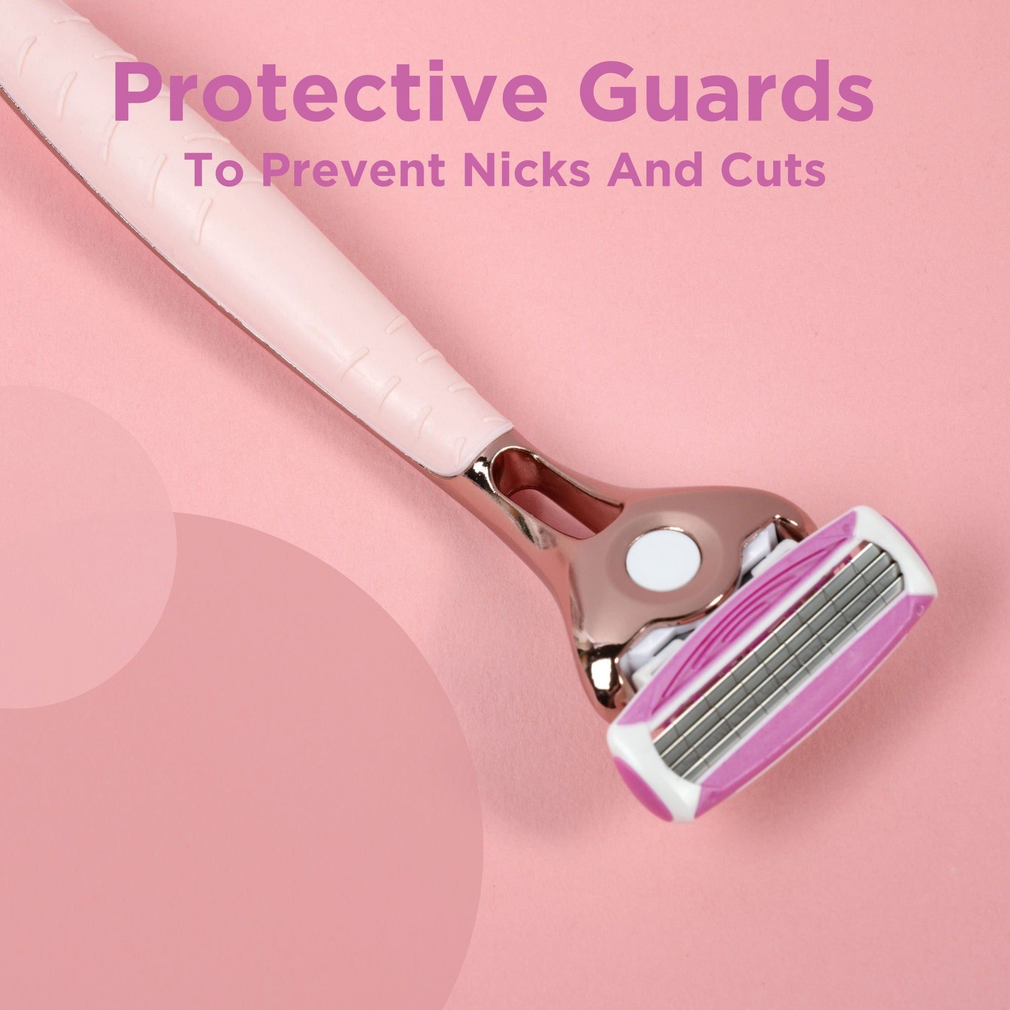 Quattro For Women Rose Gold Razor + 5 Blades Refills