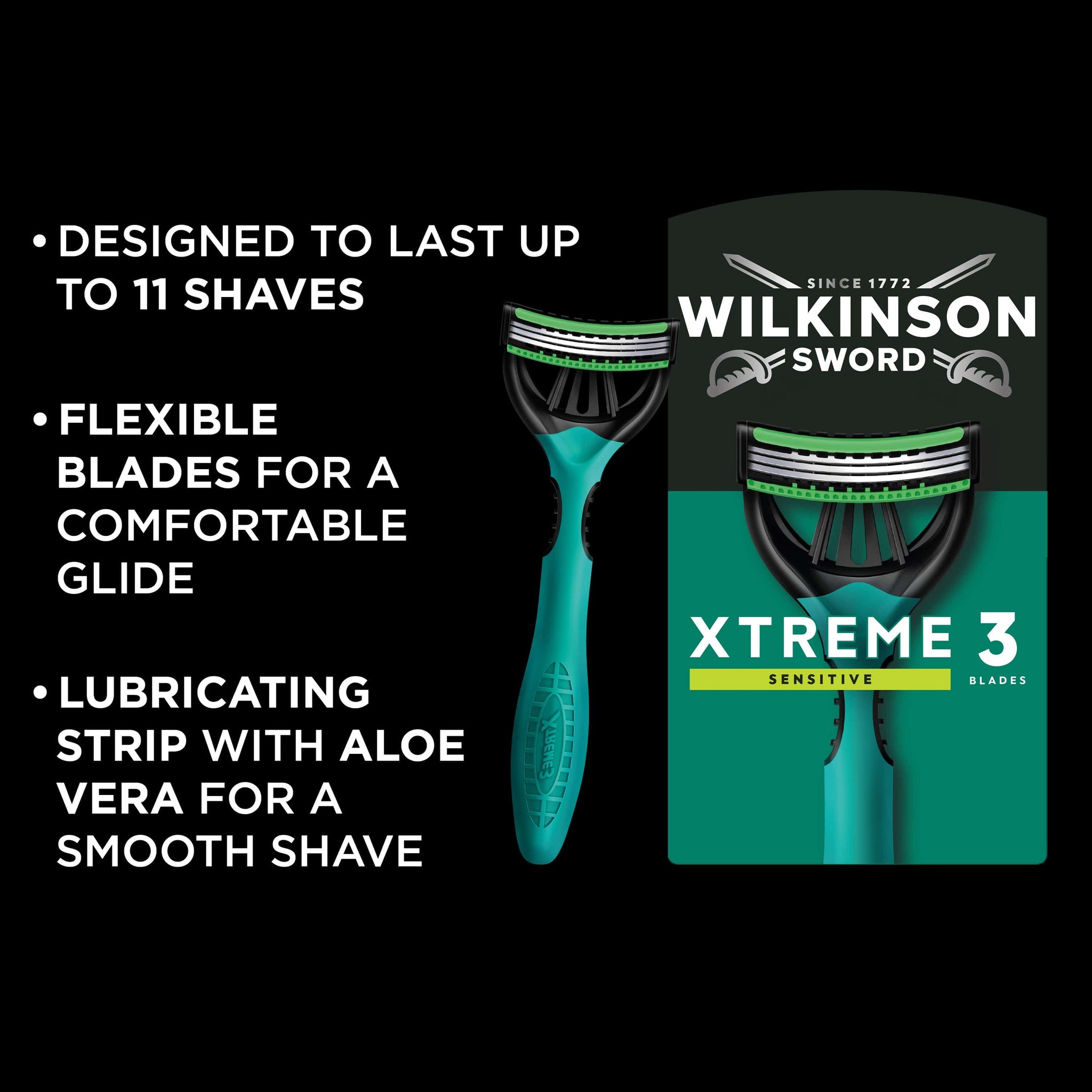 Xtreme 3 Sensitive Men's Disposable Razor 4 pack