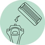 Replacement razor blade icon