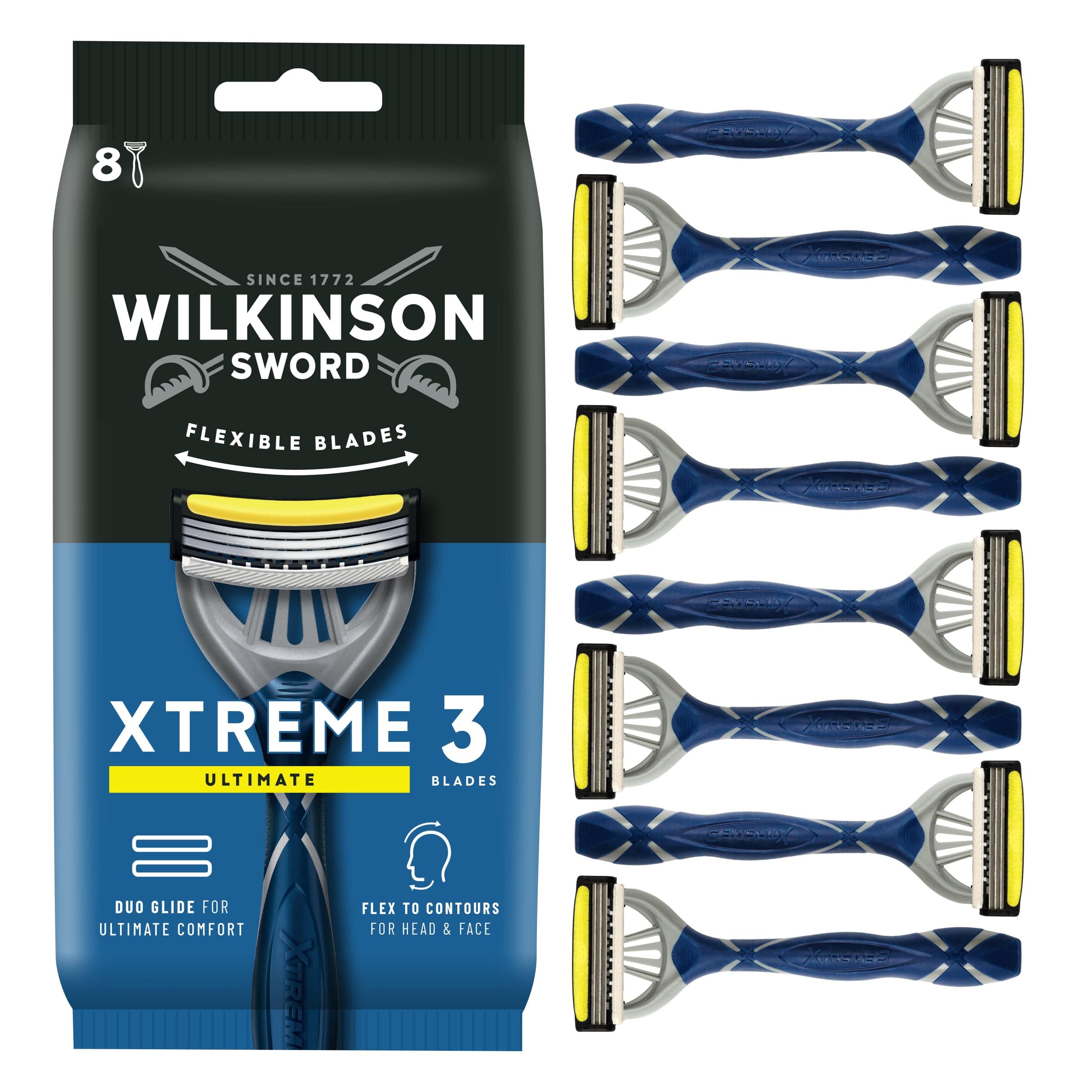 Xtreme 3 Ultimate Men's Disposable Razor 8 pack