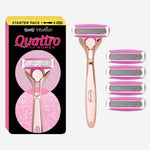 Intuition Quattro For Women Rose Gold Razor + 5 Blades Refills