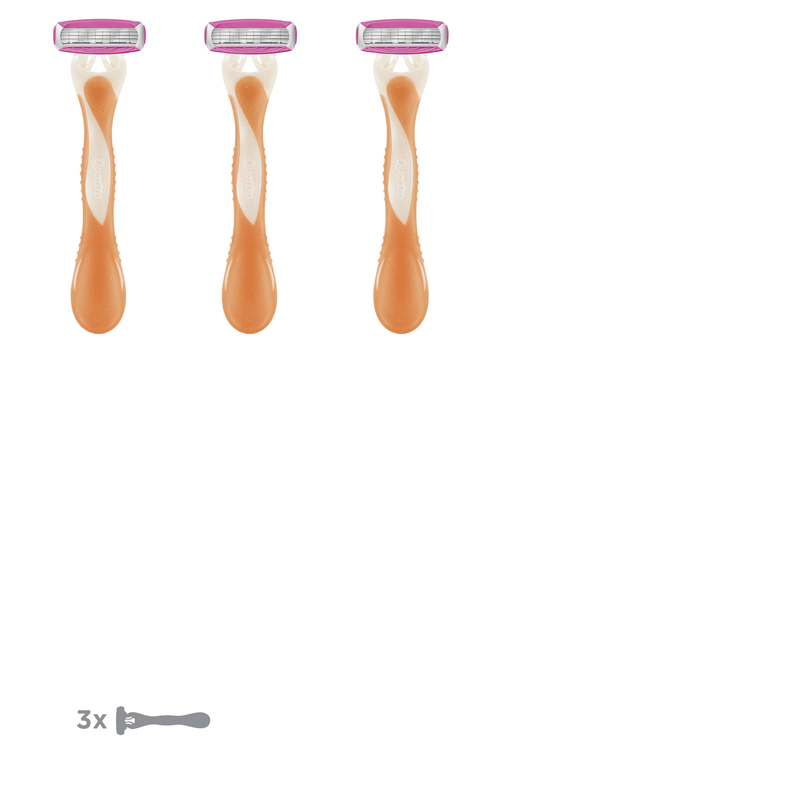 Quattro Smooth Sparkle Disposable Razor