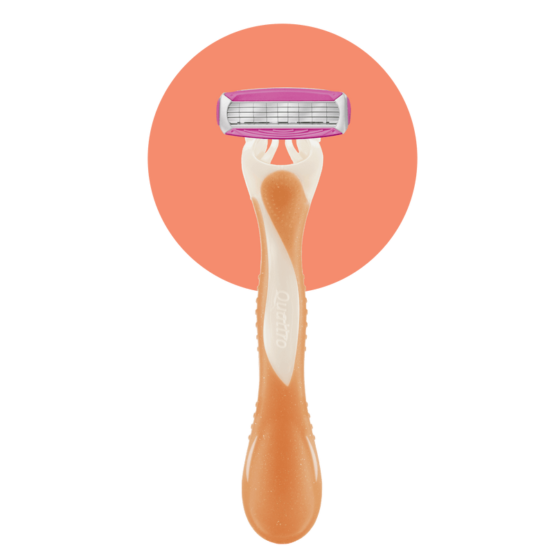 Quattro Smooth Sparkle Disposable Razor