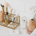 Intuition Dermaplane in a woman's bathroom