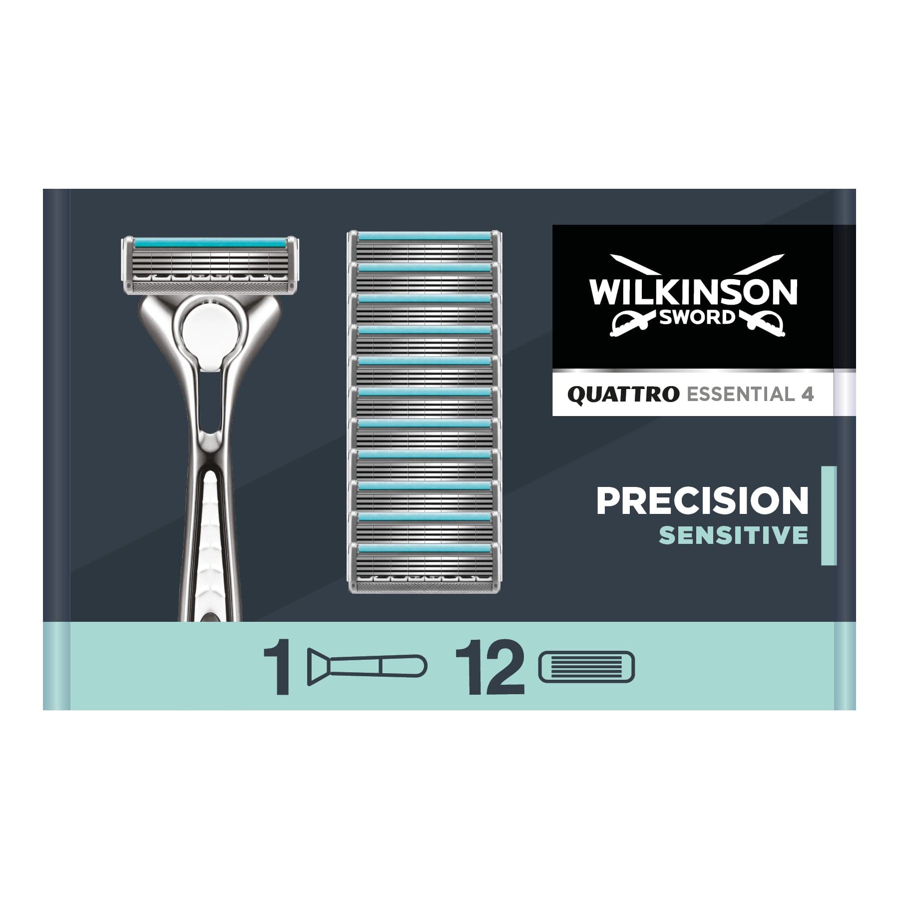 Wilkinson Sword Quattro Essential 4 Razor and Blades