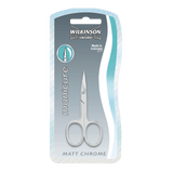 Curved Matte Chrome Nail Scissors